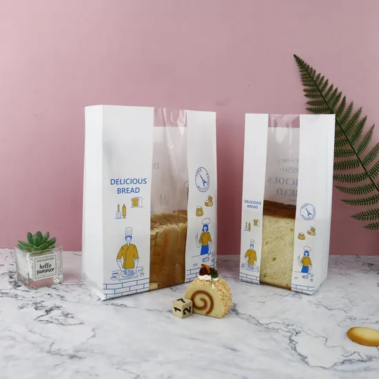 Freshness Reusable Food Bag for Bread with Transparent Window and Sticker Seal