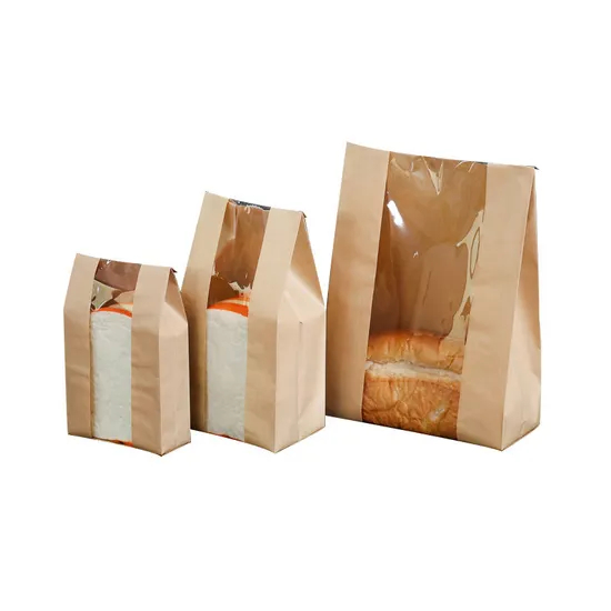 Moisture Proof Paper Bread Bag for Fresh Loaves with Customizable Style