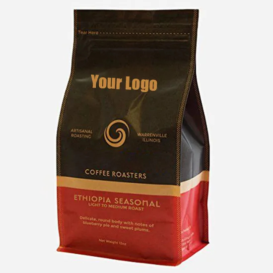 Food Grade Coffee Bag with One Way Valve for Freshness and Extended Shelf Life