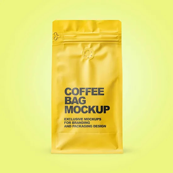 Bulk Coffee Bag with One Way Valve and Customizable Material