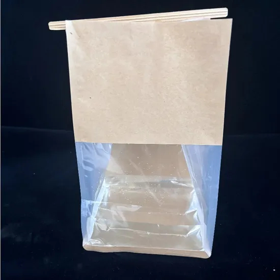 Attractive Bakery Food Packaging Bag with Iron Wire Strip and Clear Display