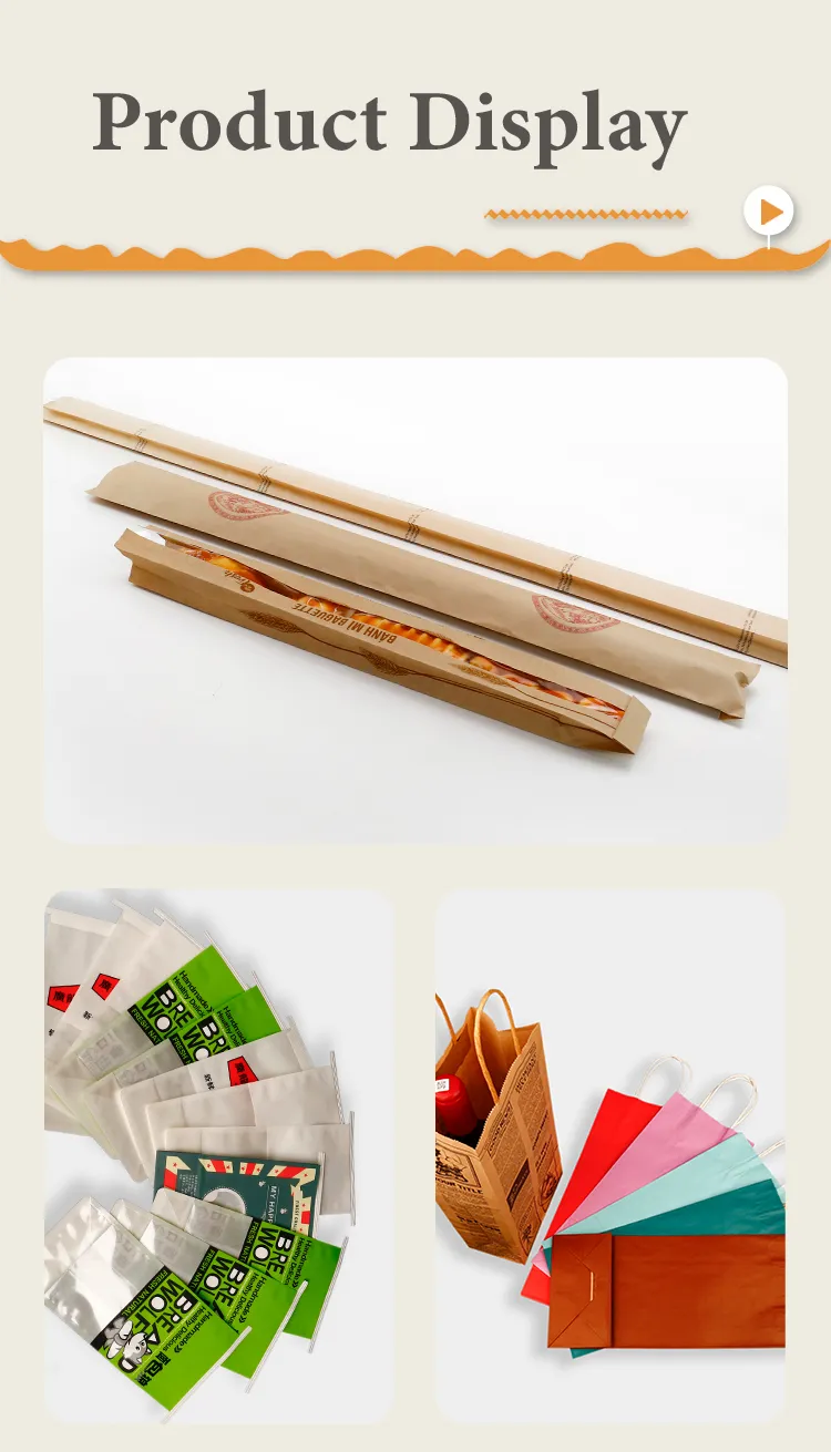 Takeout Kraft Bag for Food Packaging with High Quality Paper