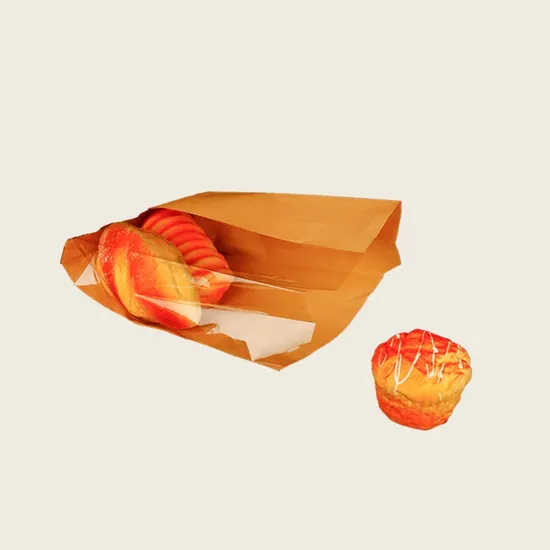 Sandwiches Food Grade Bakery Bag with Pointed Bottom and Clear Window Feature