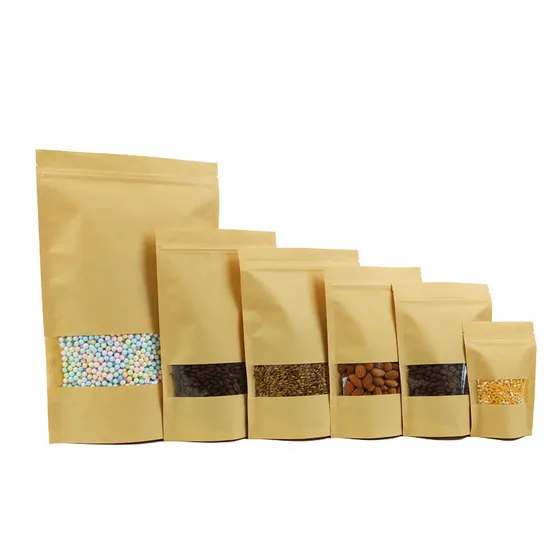 Premium Ziplock Plastic Stand-up Pouches with Clear Window