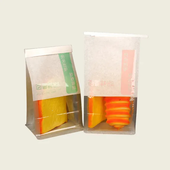Food Grade Sandwich Bag with Paper Plastic Composite and Sticker Closure
