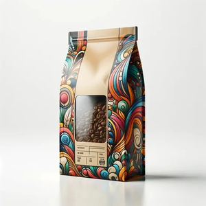 Customizable Coffee Bean Pouch with Exhaust Valve and Food Safe Composite Material