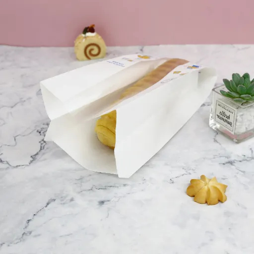 Pastry Moisture Proof Food Bag with Clear Window and Sticker Seal Design