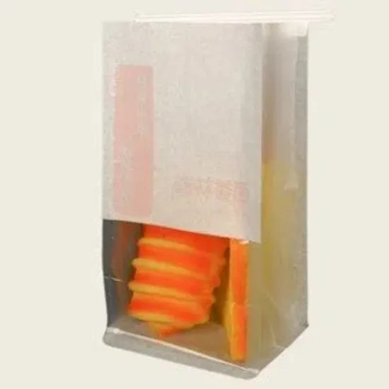 Food Grade Paper Bag for Bread with Biodegradable Material and Octagonal Seal