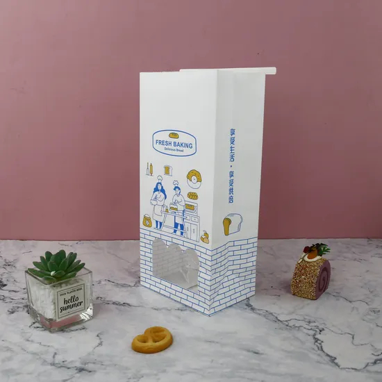 Custom Bakery Bag for Pastries with Clear Window and Customizable Thickness Design