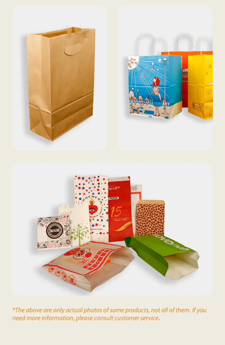 Recycled Paper Bag for Takeout with Sturdy Handles