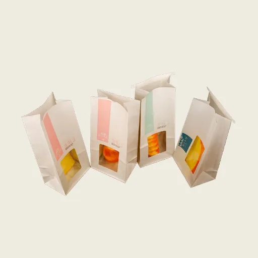 Retailed Custom Bread Bag with Moisture Protection and Clear Product Display Window