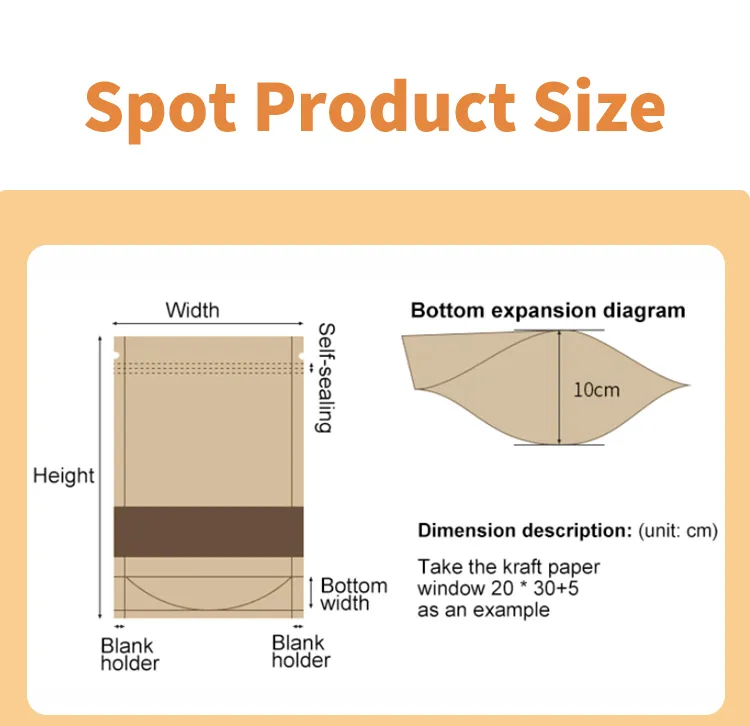 Clear Stand-up Pouches with Window for Easy Product Visibility
