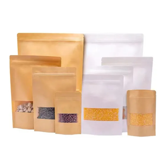 Clear Stand-up Pouches with Window for Easy Product Visibility