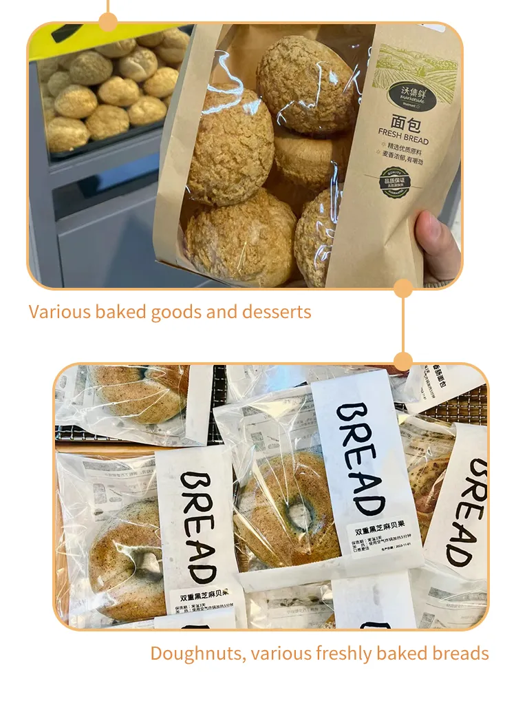 Moisture Proof Paper Bread Bag for Fresh Loaves with Customizable Style
