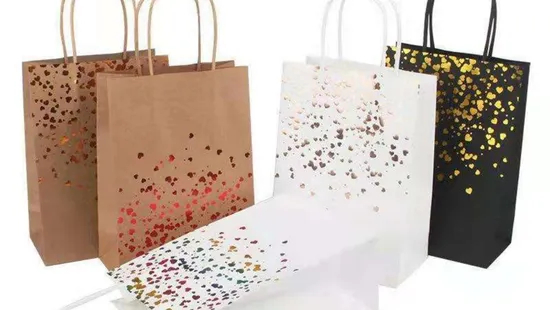 Kraft Bag for Food Packaging with Durable Handles