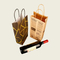 Recycled Kraft Paper Bag for Retail with Reinforced Handles
