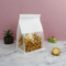 School Lunch Food Bag with Clear Window and Sticker Closure for Freshness