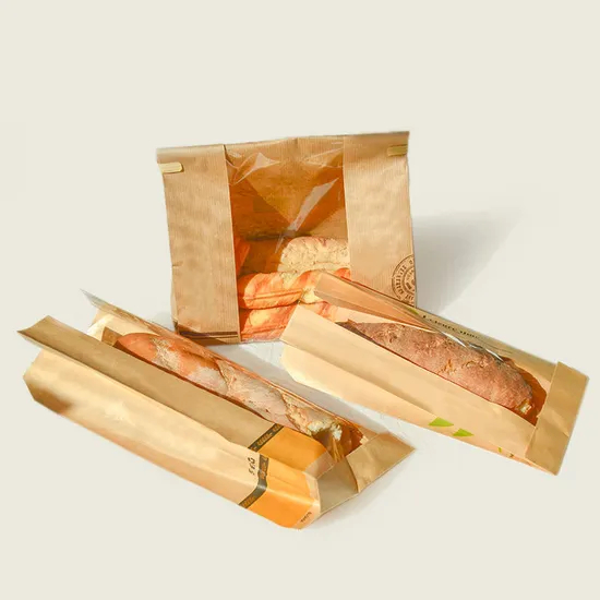 Fresh Products Food Grade Bakery Bag with Pointed Bottom and Paper Composite
