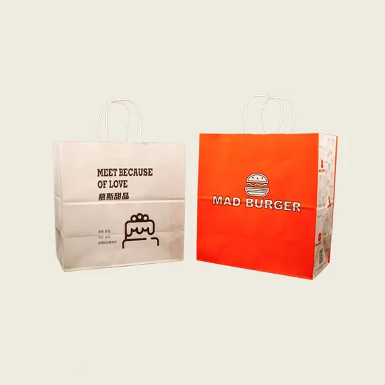 Eco Friendly Takeout Bag for Restaurants with Recycled Kraft