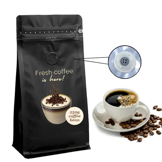 Eco Friendly Kraft Coffee Bag for Beans with Valve